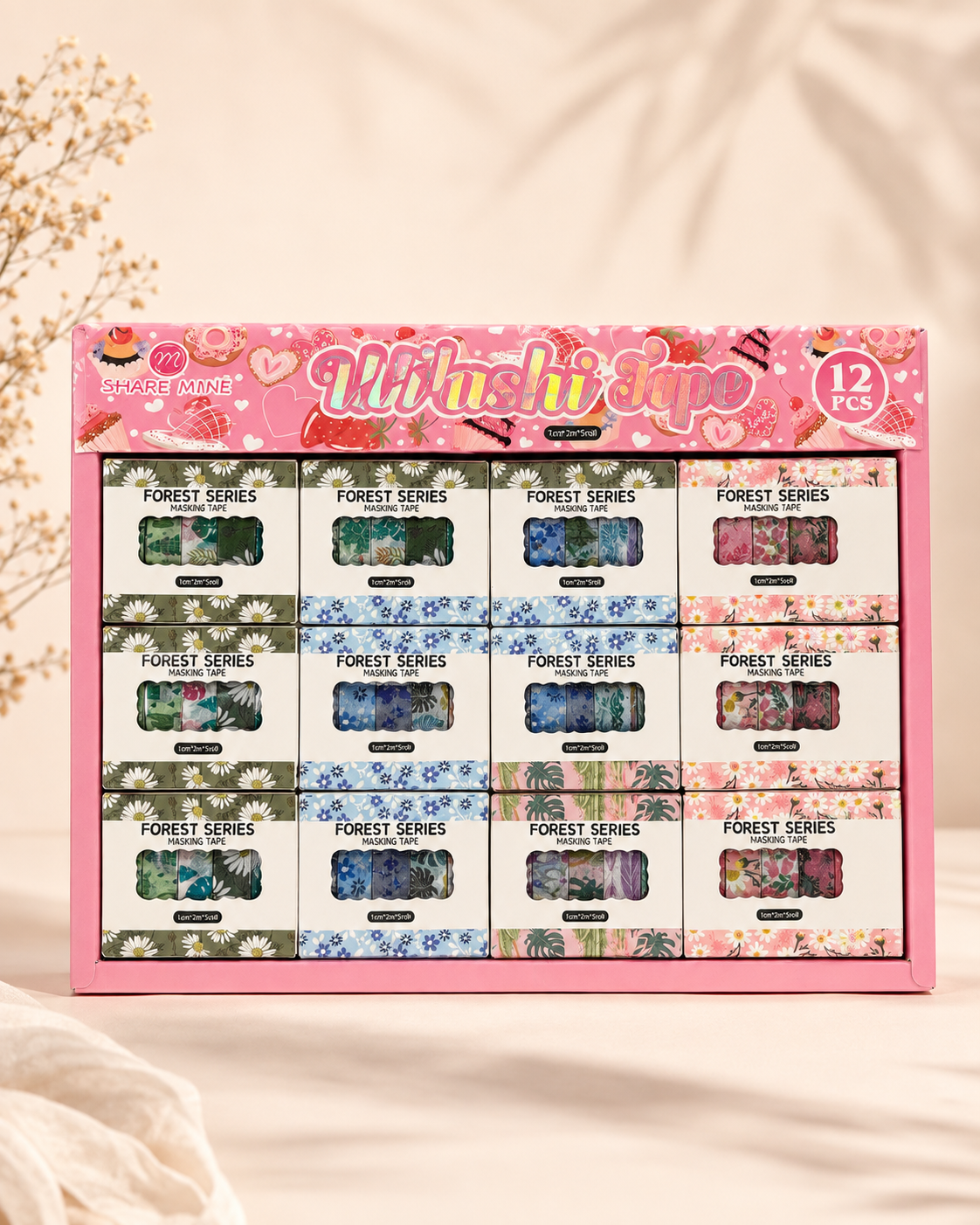 Forest Series Floral Washi Tape - 12