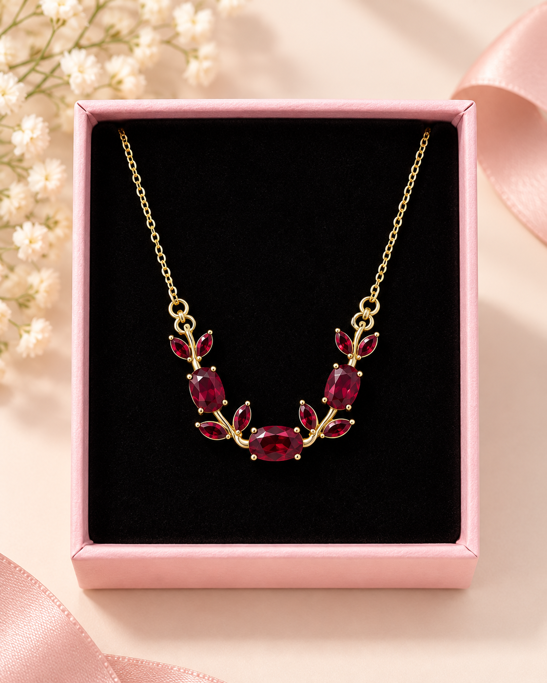 Emerald Heart Pendant Necklace