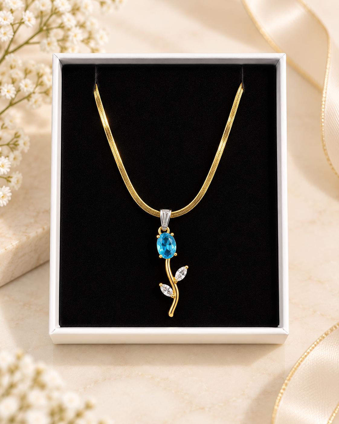 Emerald Heart Pendant Necklace
