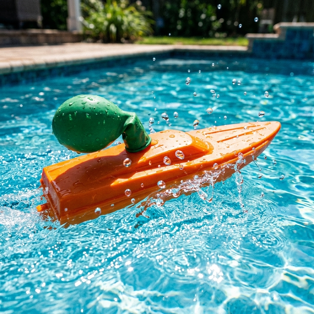Balloon powered boat