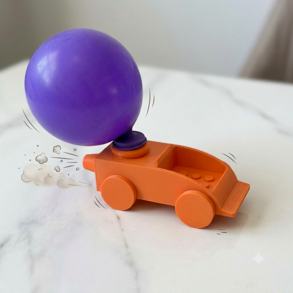 Balloon powered car