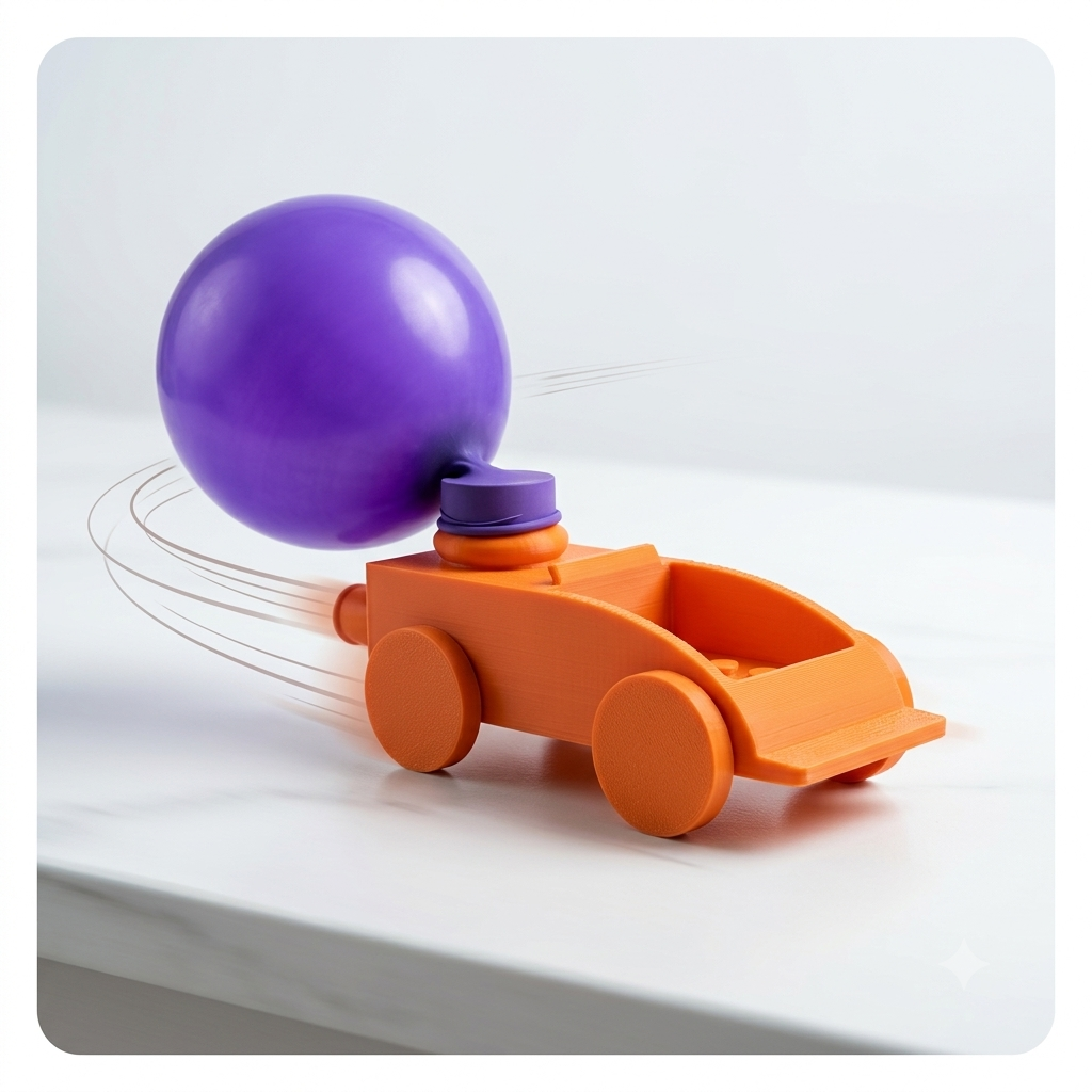 Balloon powered car