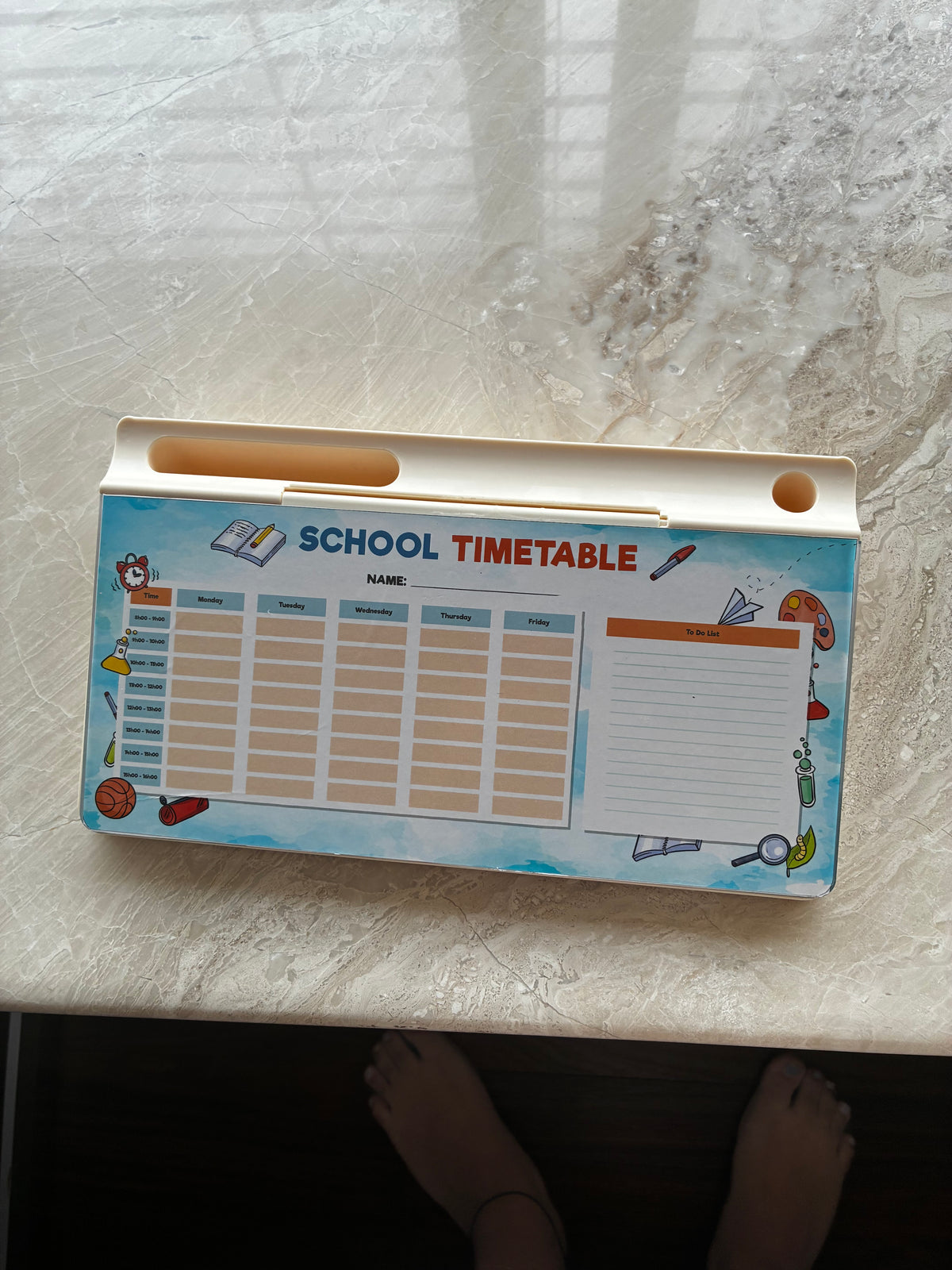 Time table desk organiser
