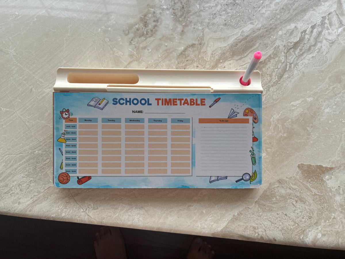 Time table desk organiser