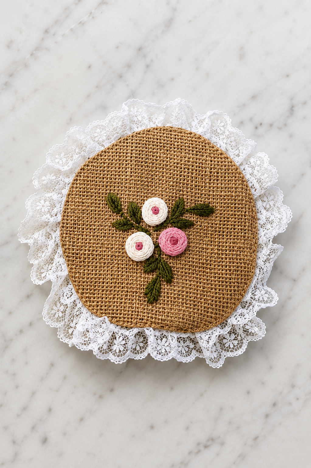 Lace Burlap Coaster