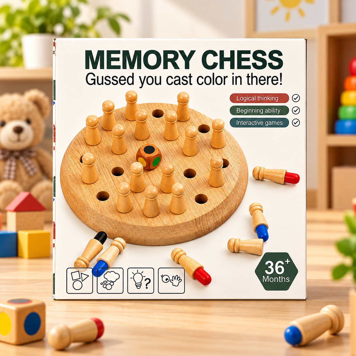 Wooden Memory Chess