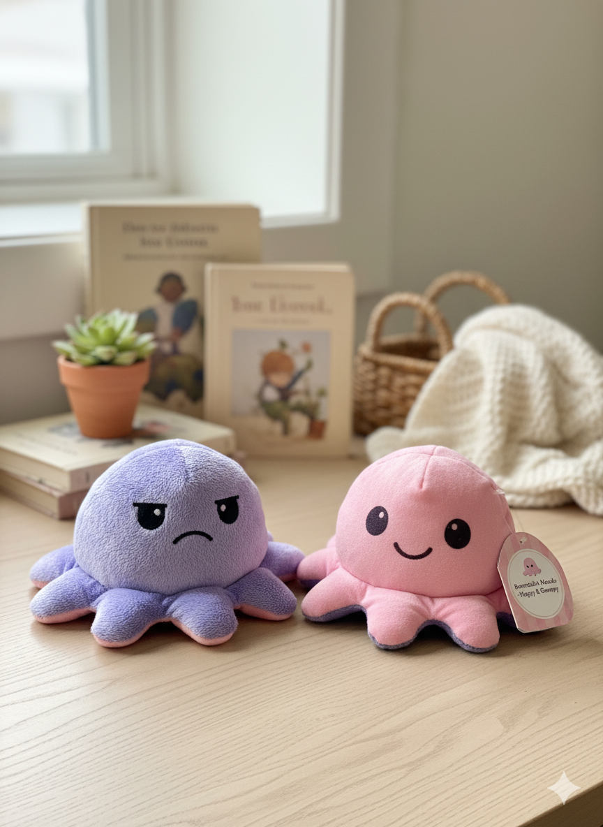 Reversible Octopus Plush Soft Toy