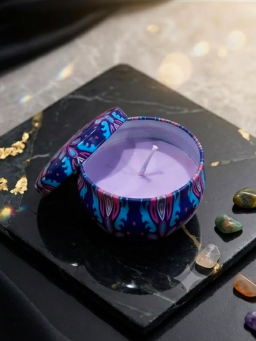 Mandala Tin Candle
