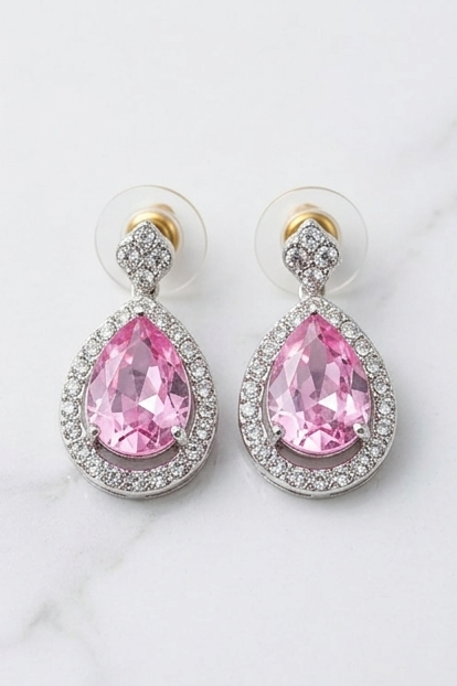 TEARDROP HALO EARRINGS