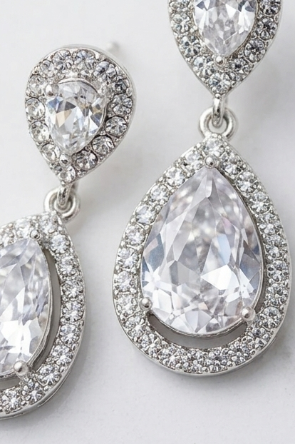 TEARDROP HALO EARRINGS