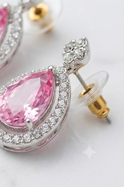 TEARDROP HALO EARRINGS