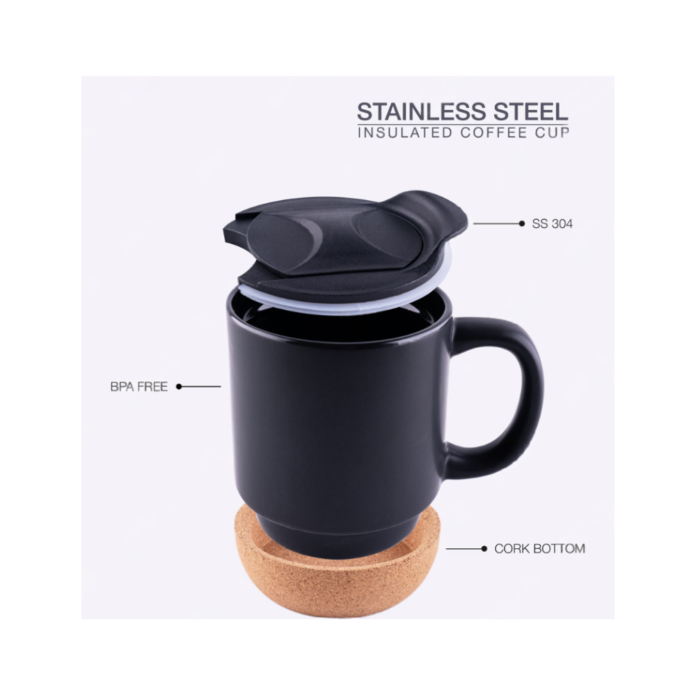 Ceramic Coffee Mug with Cork bottom