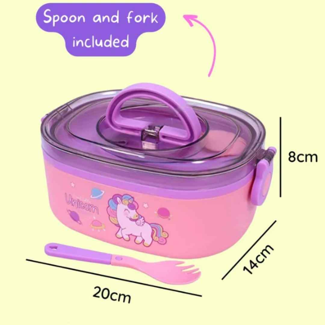 Unicorn Cartoon Stainless Lunch Box