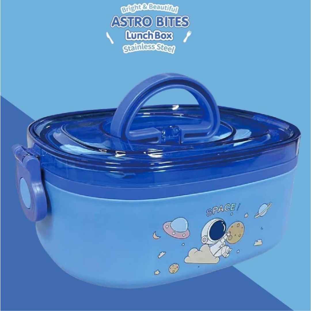 Astronaut Cartoon Stainless Lunch Box