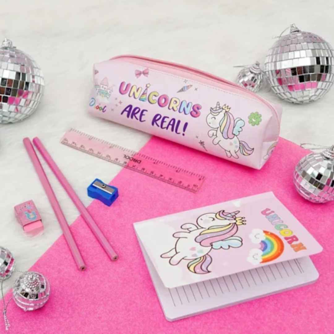 Adorable Unicorn Cartoon Theme Stationery Kit