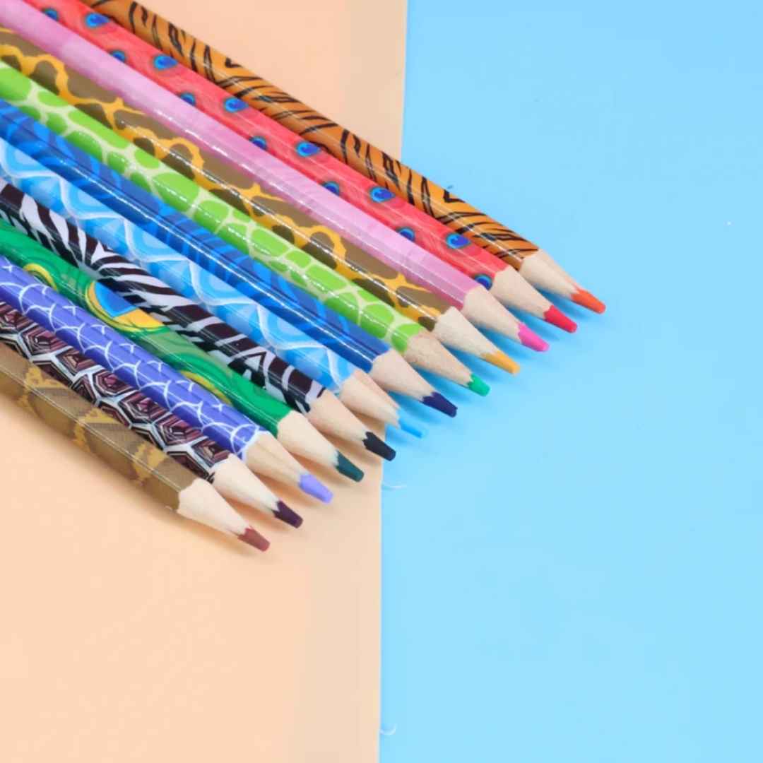 Animal theme Pencil colors set of 12 Pcs