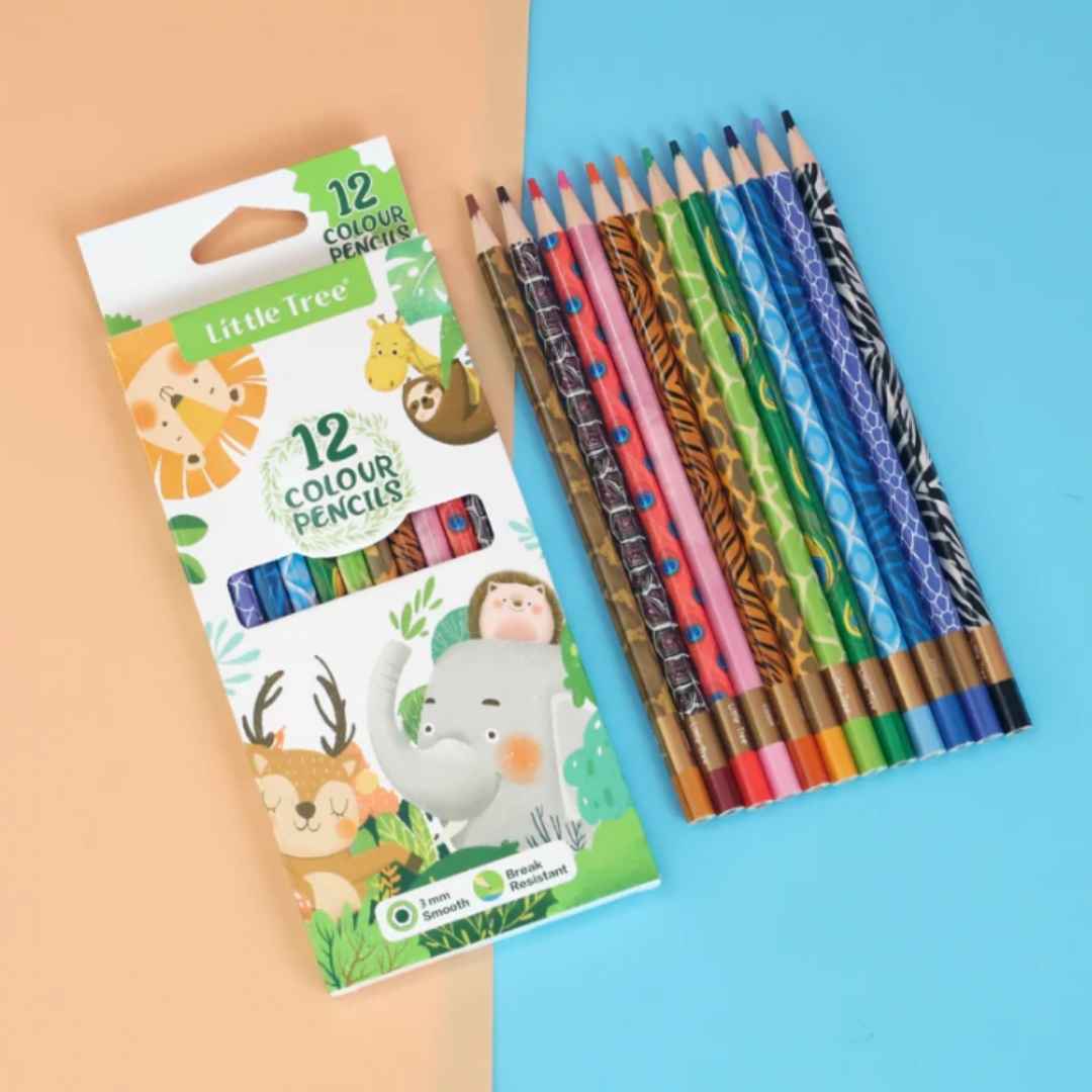 Animal theme Pencil colors set of 12 Pcs