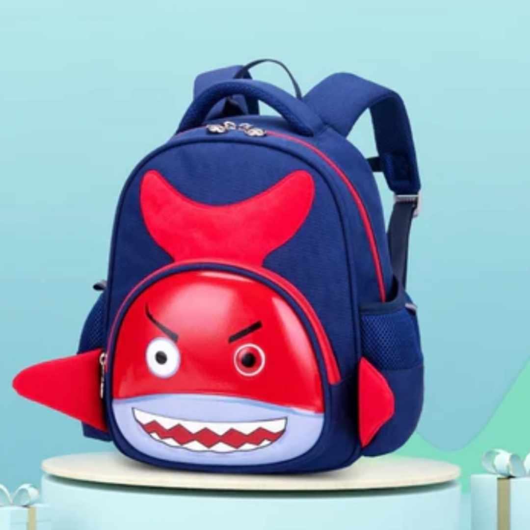 Cute Shark Backpack For Kids (Red)