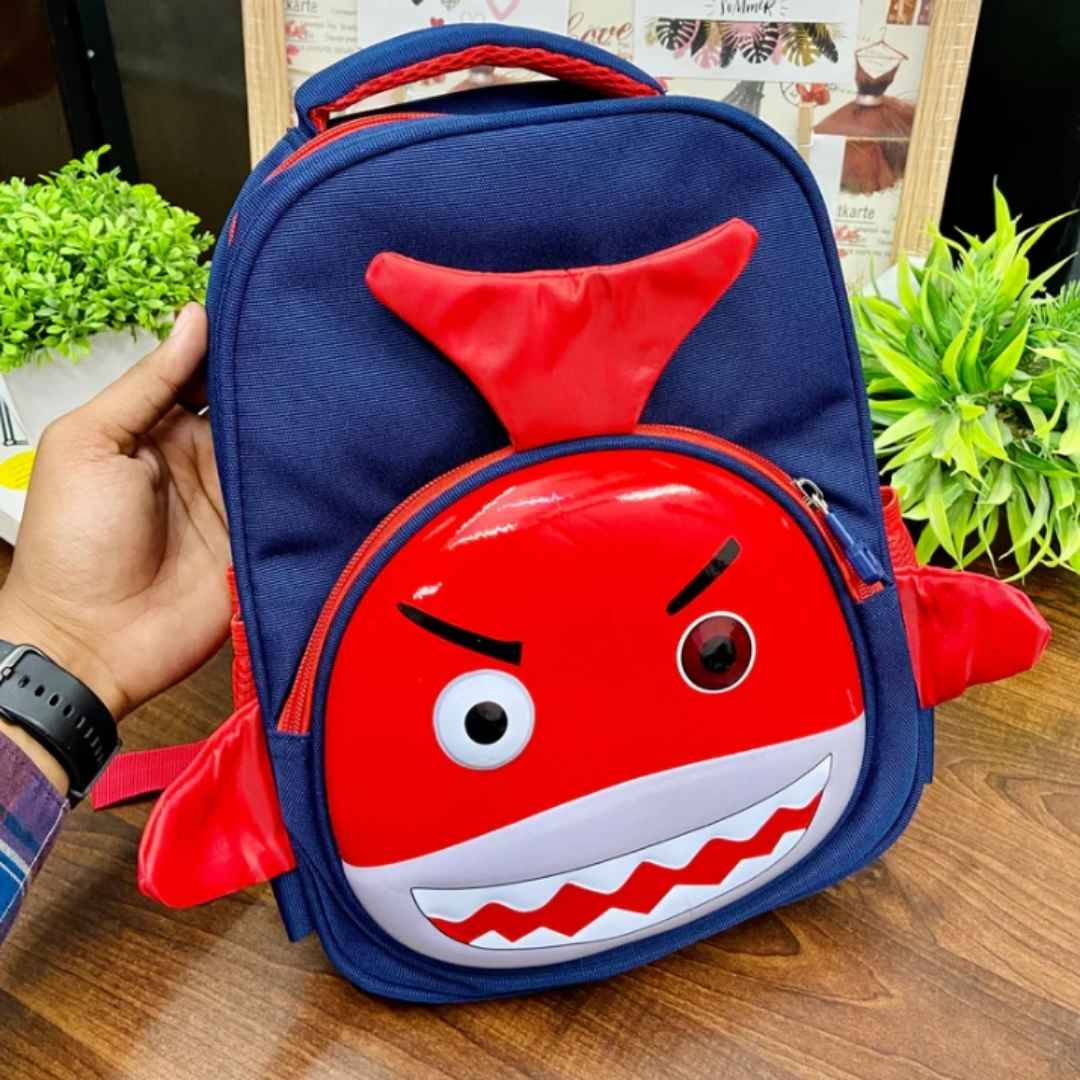 Cute Shark Backpack For Kids (Red)