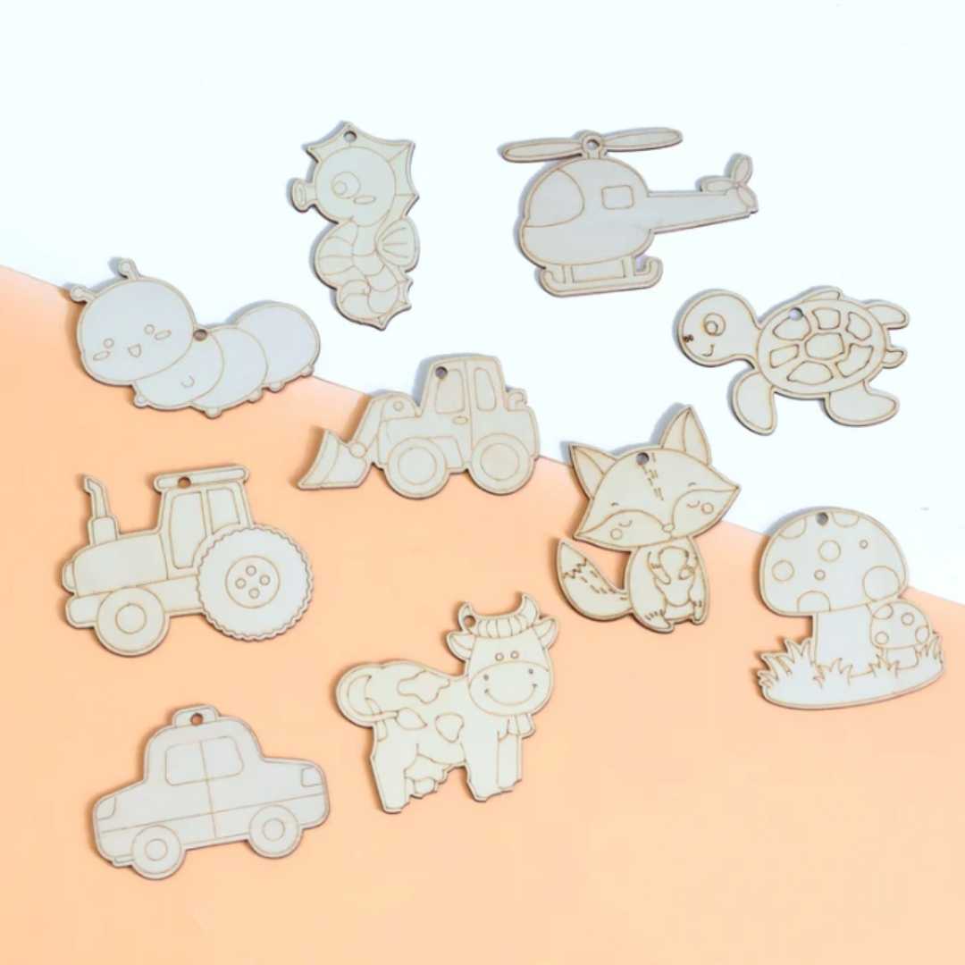 Mini Wooden Shapes Craft Painting Kit