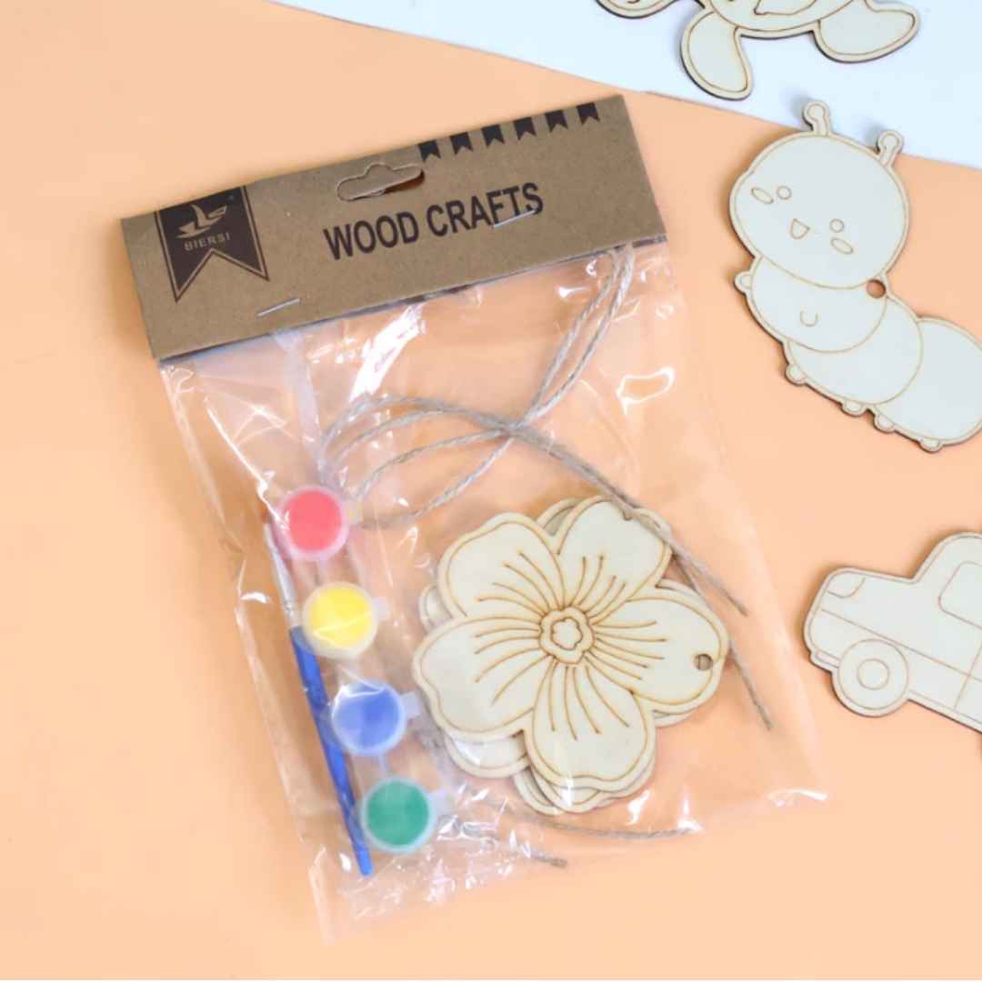 Mini Wooden Shapes Craft Painting Kit