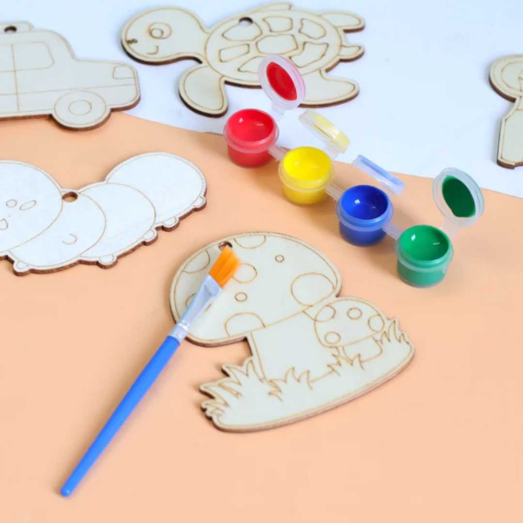 Mini Wooden Shapes Craft Painting Kit