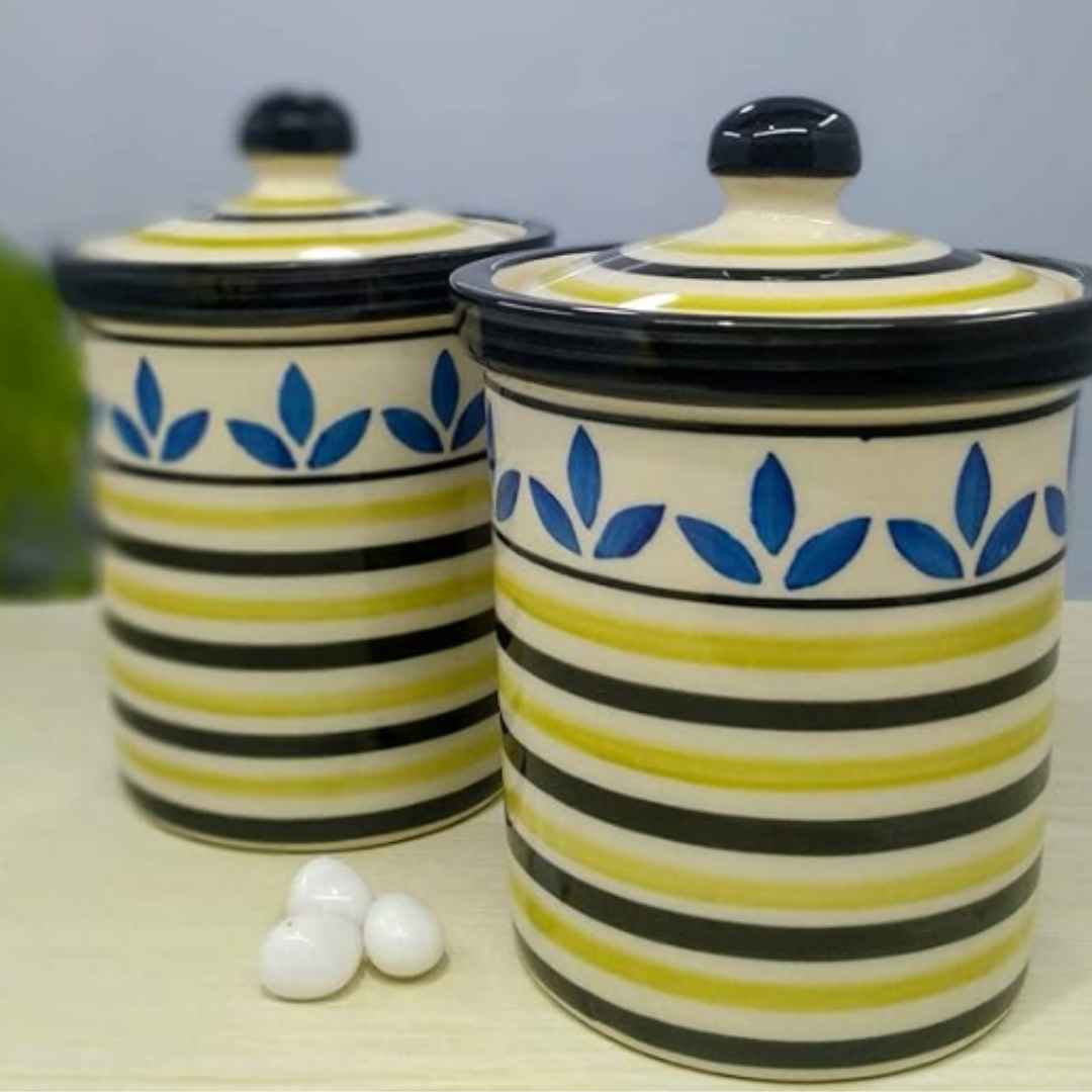 Beautiful Ceramic Food Storage Jar (Set of 2)