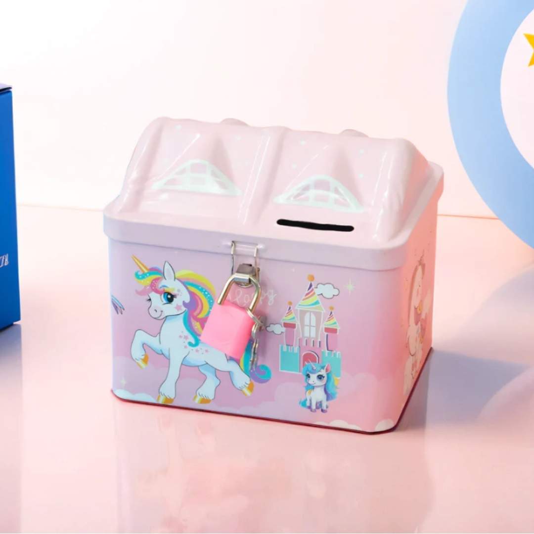 Unicorn Cartoon Metal Piggy Bank
