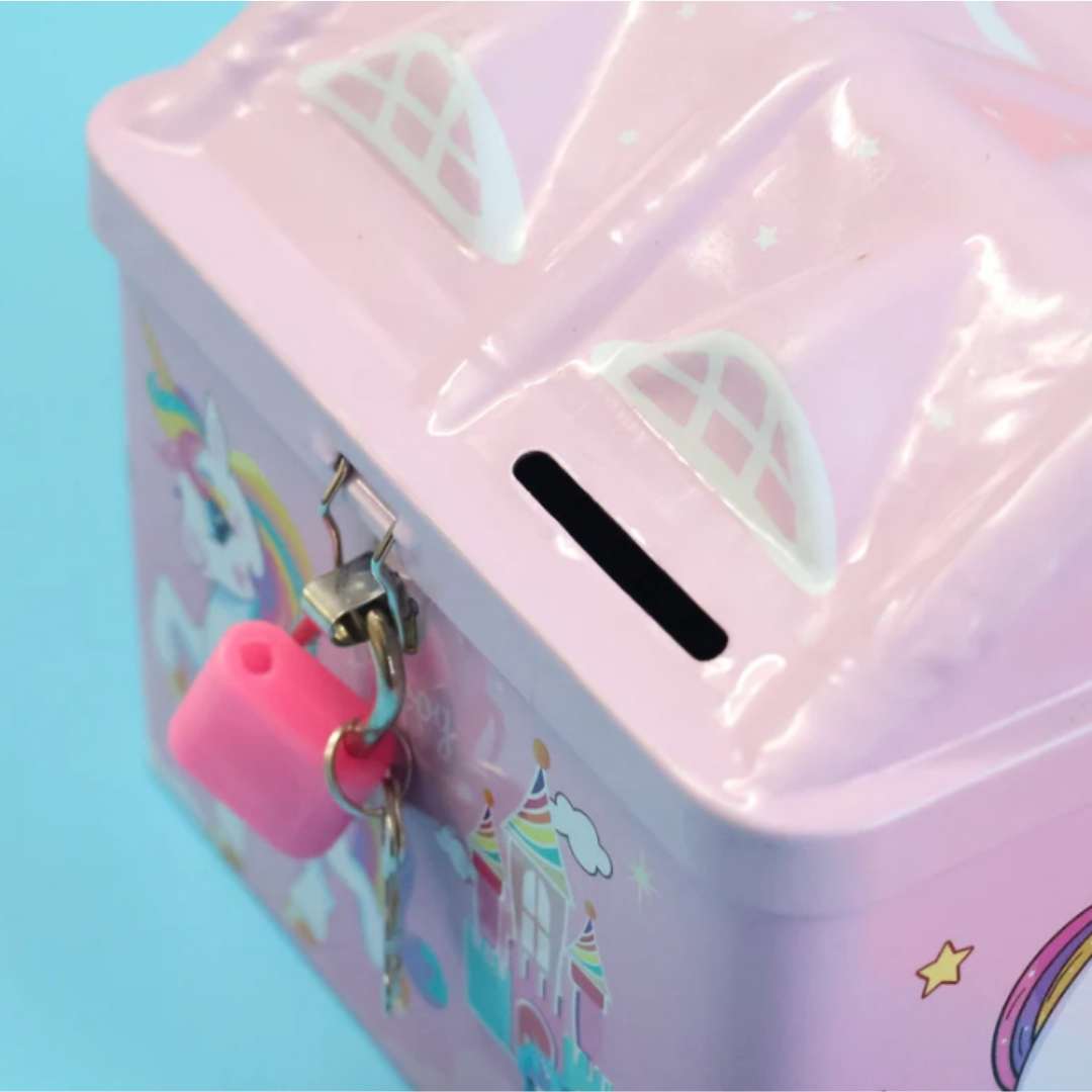 Unicorn Cartoon Metal Piggy Bank