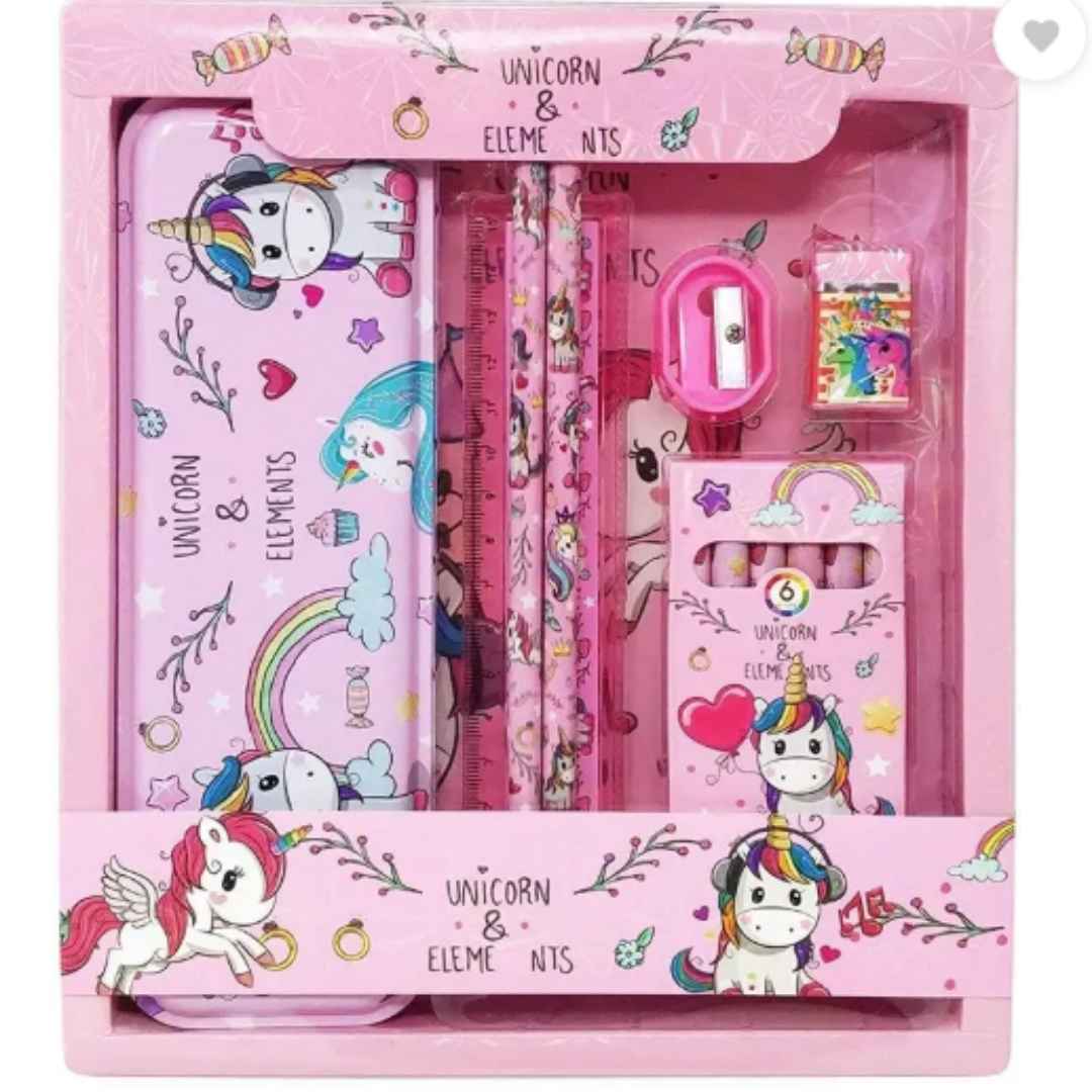 Cute Unicorn Cartoon Stationery Set
