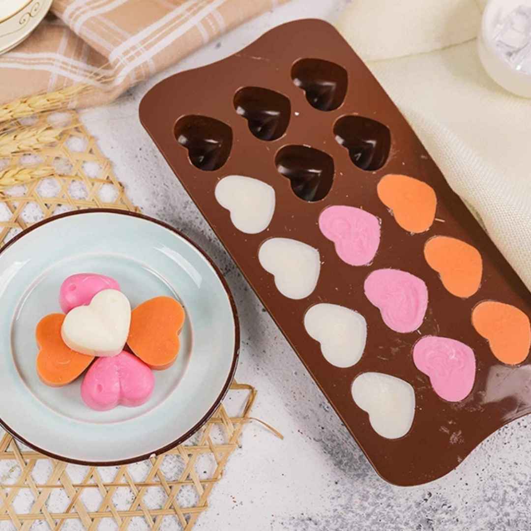 Heart Shaped Silicon Chocolate Mould