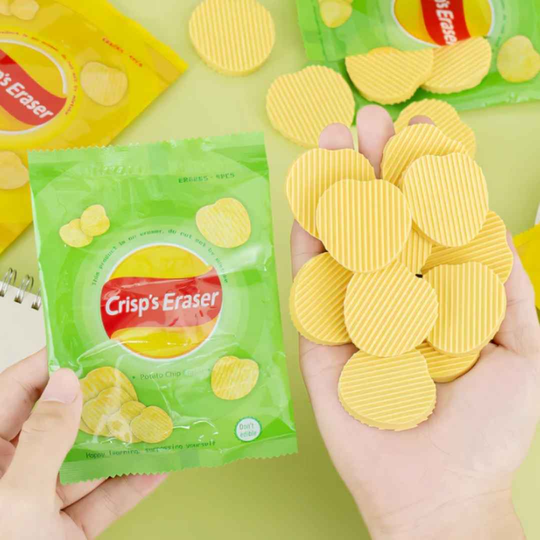 Funny Potato Chips Eraser (Pack of 4 Pcs)