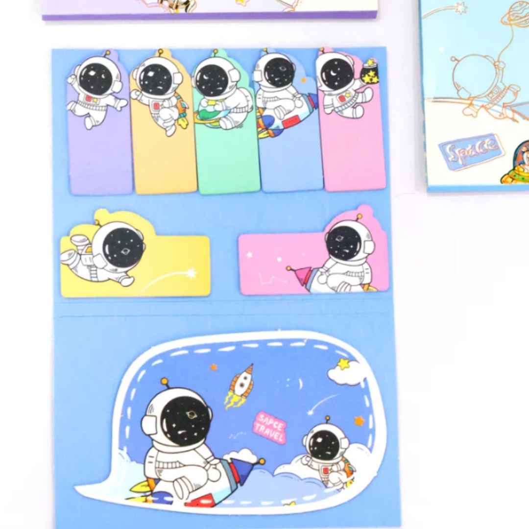 Space Cartoon Sticky Notes Bookmarks