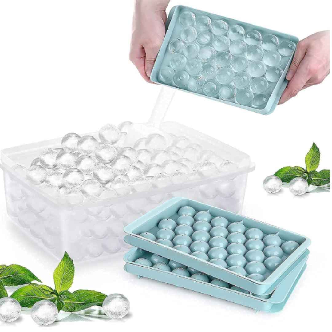 Plastic Mini Round Ice Cube Tray (Set of 2)