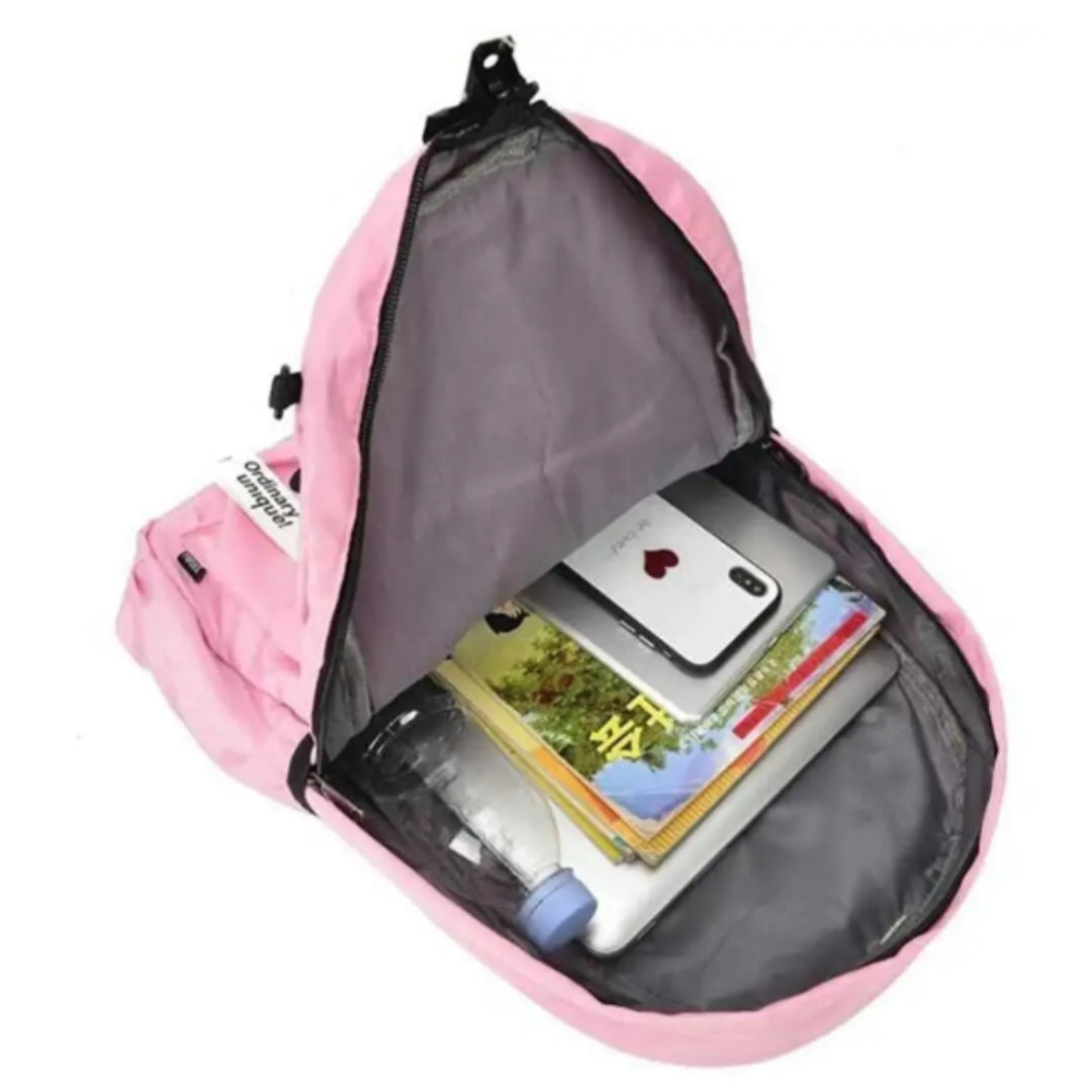 Charming Bunny Backpack For Girls (Pink)