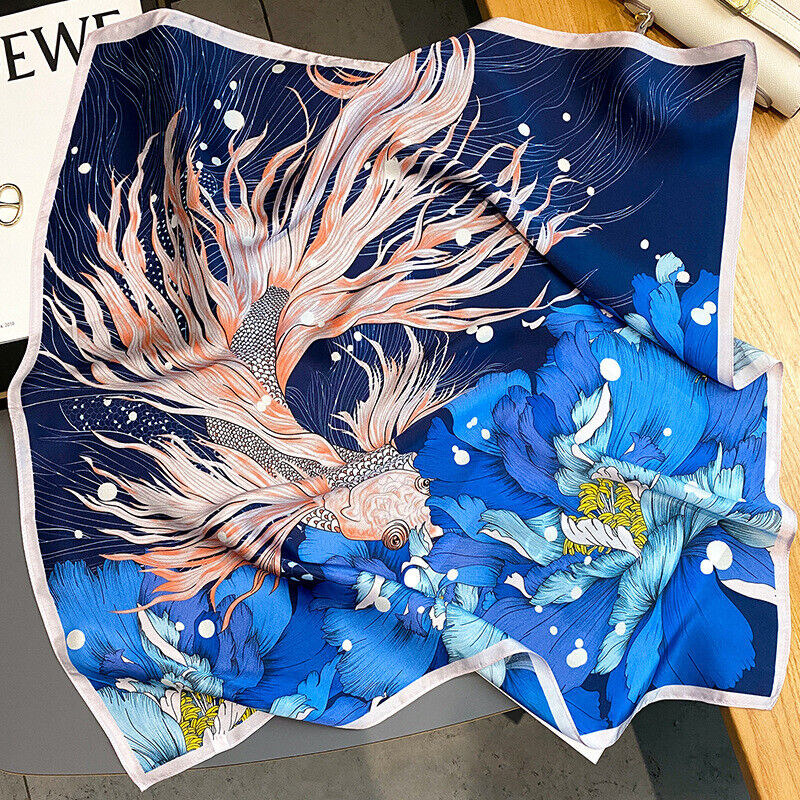 Ocean Bloom Silk Scarf
