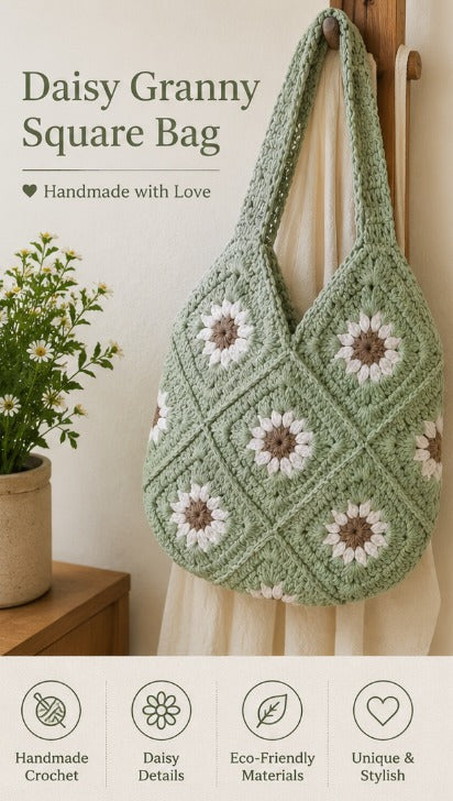 Daisy Granny Square Bag
