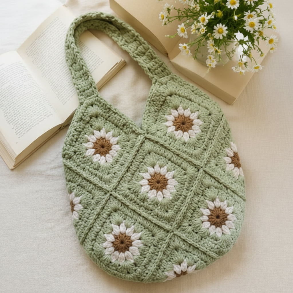Daisy Granny Square Bag