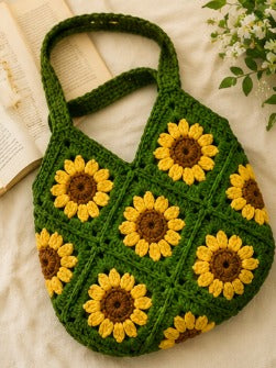Sunflower Granny Square Bag