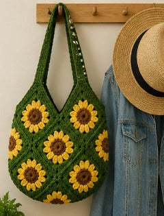 Sunflower Granny Square Bag