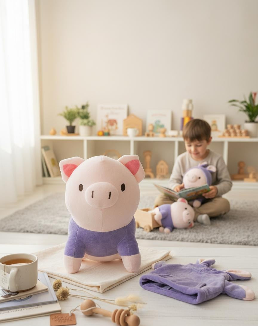Pig with Hoodie Soft Toy
