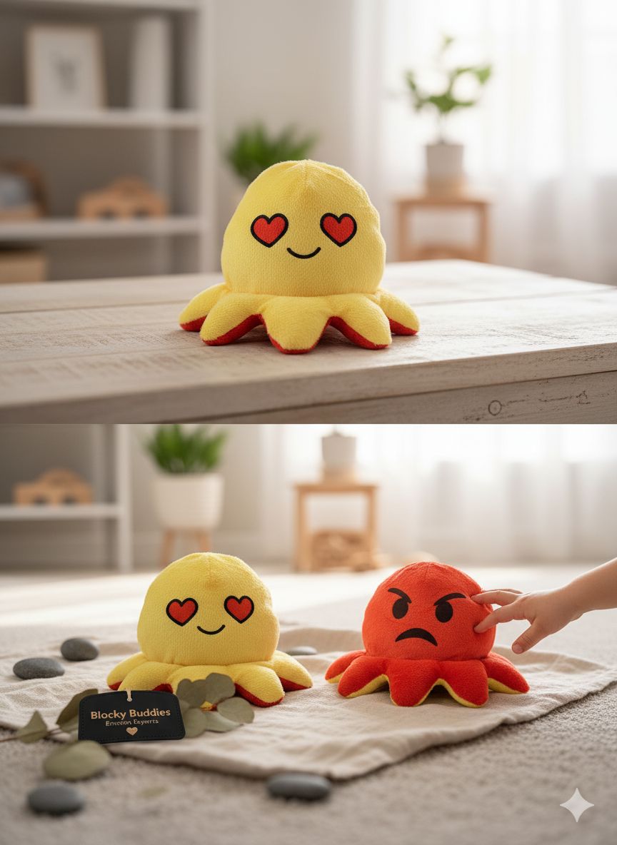 Reversible Octopus Plush Soft Toy