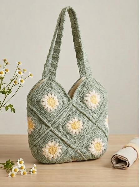Daisy Granny Square Bag