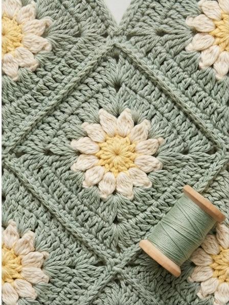 Daisy Granny Square Bag