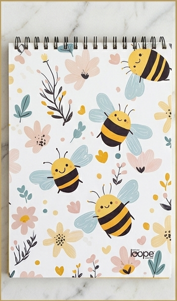 Bee & Floral Desk Standing Notepad