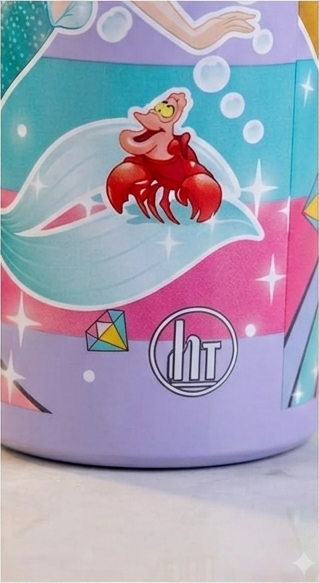 Disney Little Mermaid Insulated Stainless Steel Bottle`