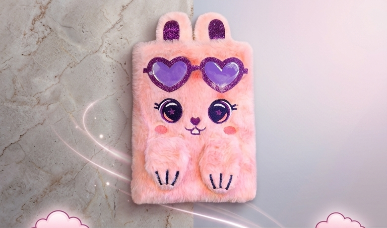 Cute plush Bunny Diary